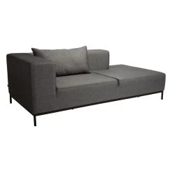 Stern Set TAAVI Bestehend Aus 2,5 Sitzer (AL Rechts), Recamiere (AL Links) Und Hocker -Gartenmöbel Store stern recamiere taavi links schwarz seidenschwarz 415468 1 1