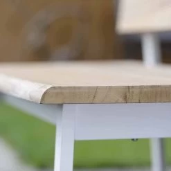 Stern Bank Sam Aluminium Weiß Mit Belattung Teak FSC®-zertifiziert -Gartenmöbel Store stern sam bank weiss mit teak 418033 4