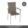 Stern 4 Stück Stapelsessel Cardiff Edelstahl Mit Bezug Taupe Und Teakarmlehnen 2 Stern 4 Stück Stapelsessel Cardiff Edelstahl Mit Bezug Taupe Und Teakarmlehnen -Gartenmöbel Store stern sessel cardiff taupe teak 417416 1a 1