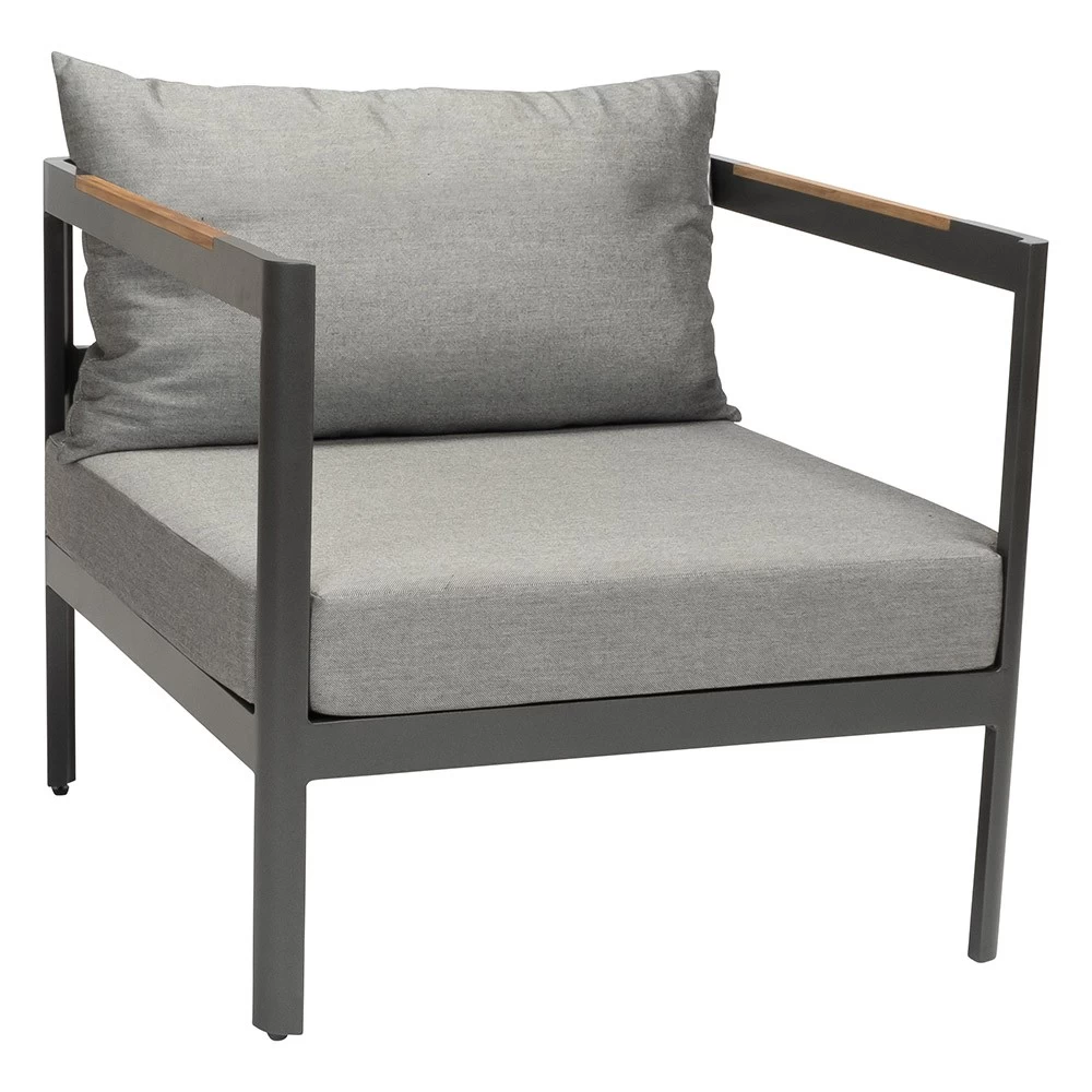 Stern Sessel Viggo Aluminium Anthrazit Textilen Karbon Kissen 100% Polyacryl Seidengrau 3 Stern Sessel Viggo Aluminium Anthrazit Textilen Karbon Kissen 100% Polyacryl Seidengrau