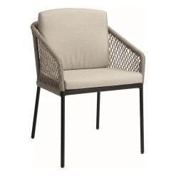 Stern Odea Cream Dining Set Mit Vier Stühlen Und Tisch 180x100 Interno Metallic Grau -Gartenmöbel Store stern set 4x sessel odea cream tisch 180x100 vintage stone 54496 2