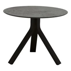 STERN Set JACKIE Lounge-Sofa 2-Sitzer Cream Mit Beistelltisch Freddie Ø 60 Cm Alum. Schwarz Matt Dekor Zement -Gartenmöbel Store stern set jackie cream 2 sitzer mit beistelltisch freddie 60cm zement 50201 3