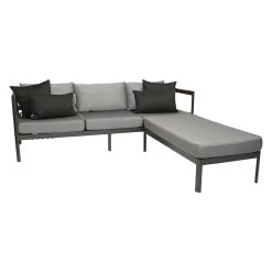 Stern Set Lounge-Sofa/Hocker Viggo Aluminium Anthrazit Textilen Karbon Kissen 100% Polyacryl Seidengrau 10 Stern Set Lounge-Sofa/Hocker Viggo Aluminium Anthrazit Textilen Karbon Kissen 100% Polyacryl Seidengrau -Gartenmöbel Store stern set lounge sofa viggo alu seidengrau 415559 1