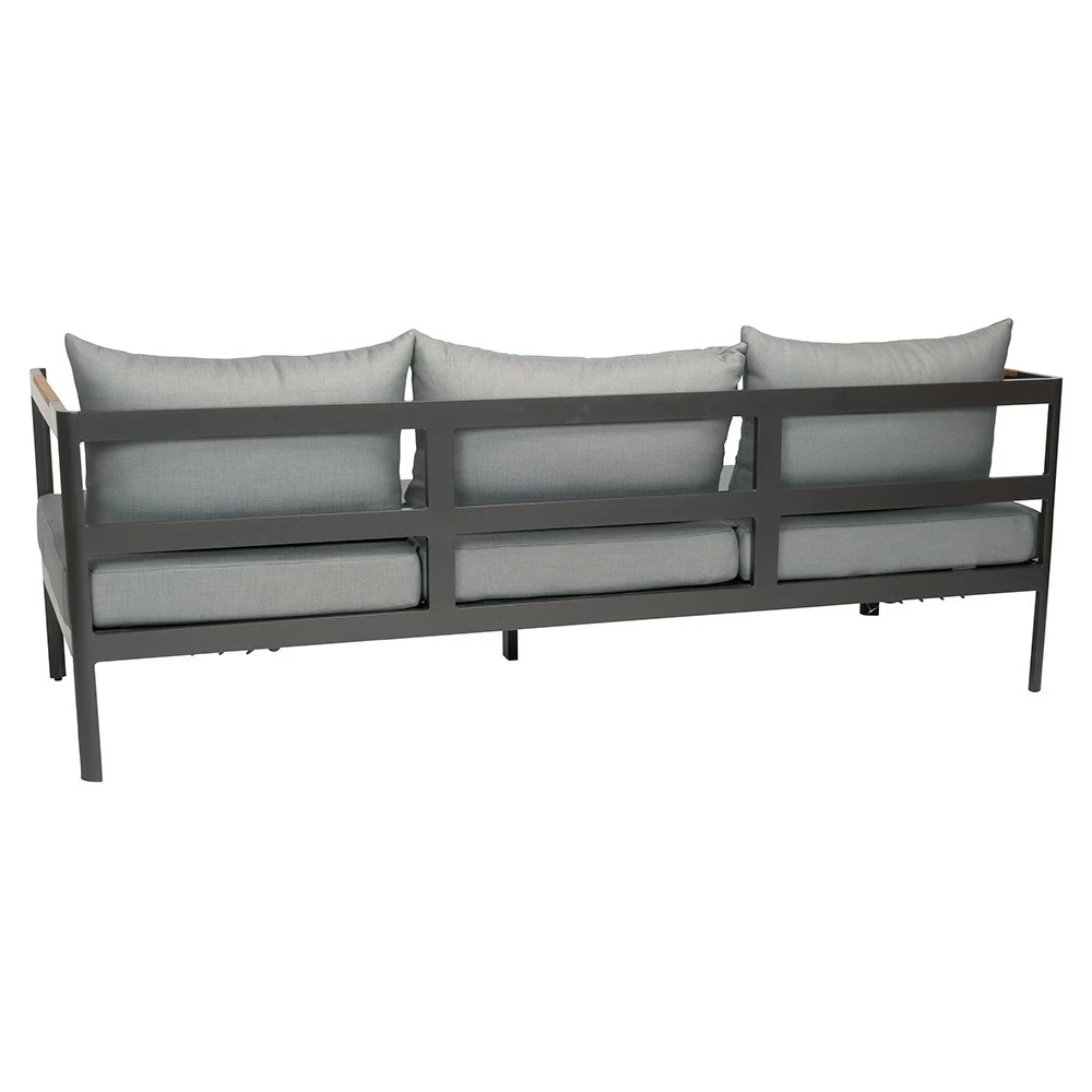 Stern Set Lounge-Sofa/Hocker Viggo Aluminium Anthrazit Textilen Karbon Kissen 100% Polyacryl Seidengrau 5 Stern Set Lounge-Sofa/Hocker Viggo Aluminium Anthrazit Textilen Karbon Kissen 100% Polyacryl Seidengrau – Bild 3