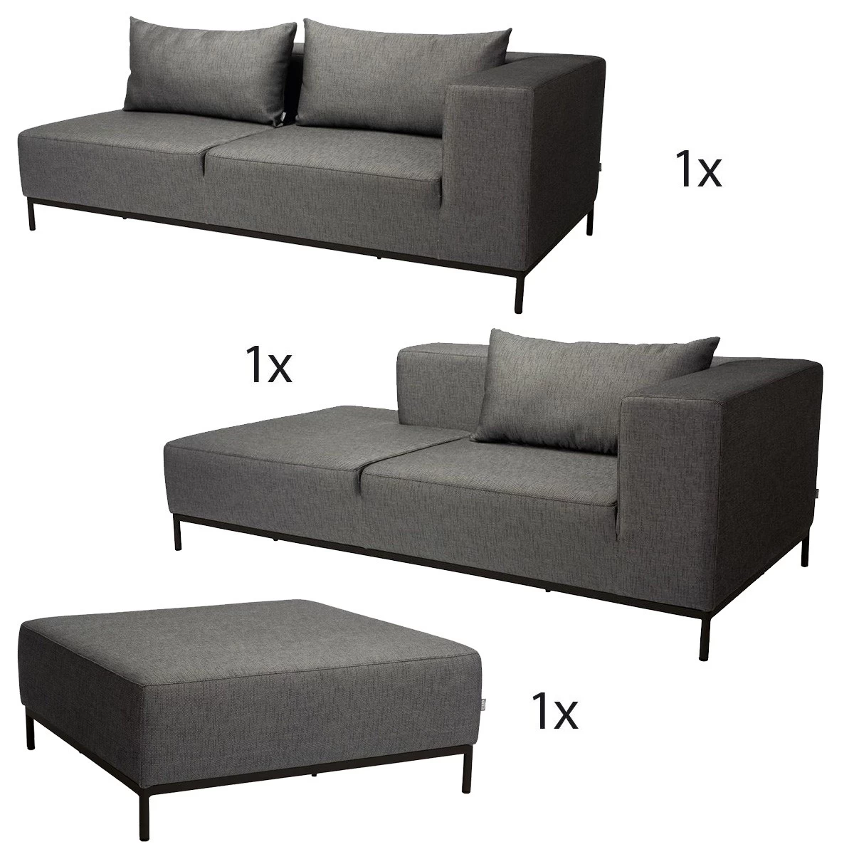 Stern TAAVI Lounge-Set Bestehend Aus 2,5 Sitzer (AL Links), Recamiere (AL Rechts) Und Hocker 3 Stern TAAVI Lounge-Set Bestehend Aus 2,5 Sitzer (AL Links), Recamiere (AL Rechts) Und Hocker