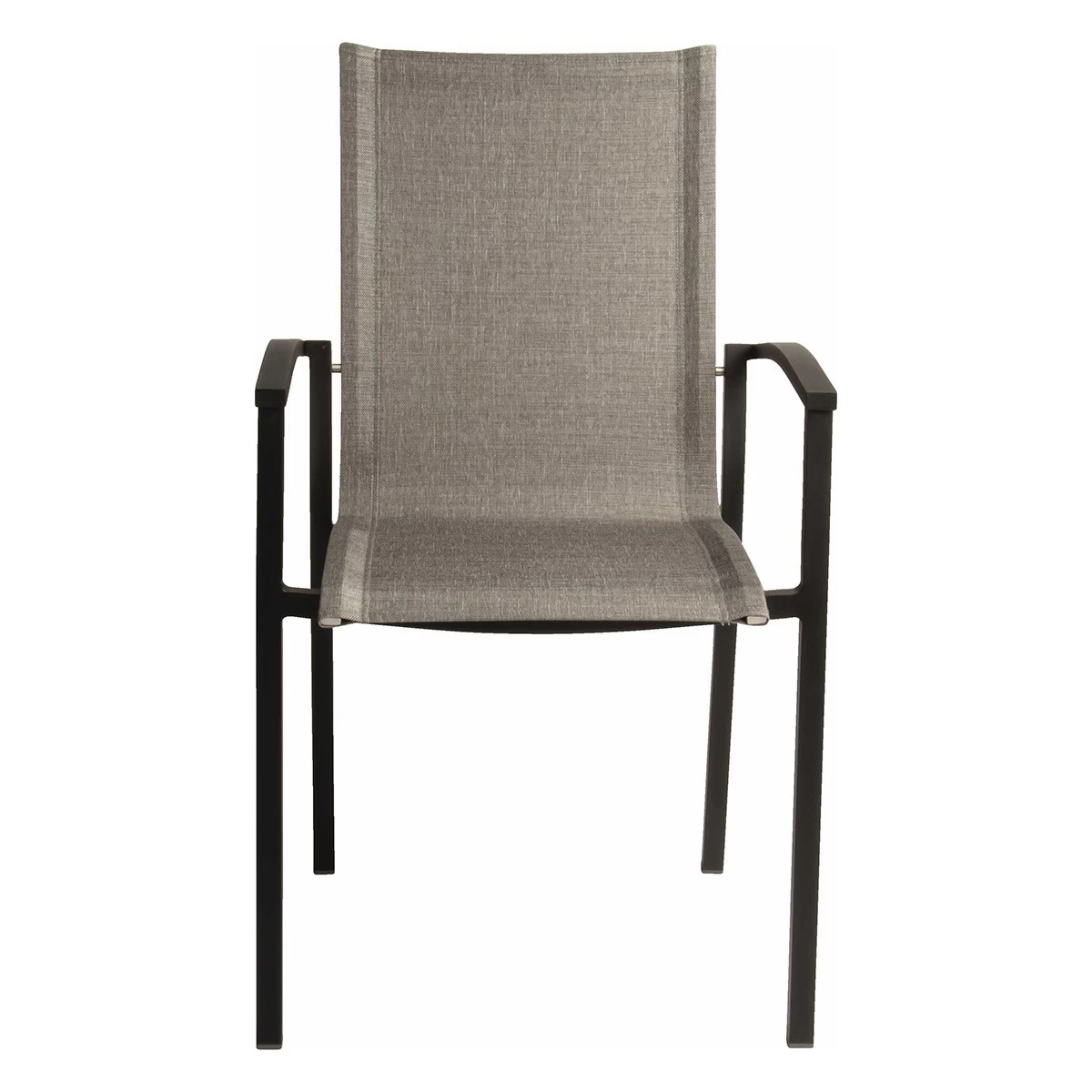 Stern Stapelsessel Evoee Aluminium Schwarz Matt/Bezug Text. Leinen Grau/Aluminiumarmlehnen Schwarz Matt 4 Stern Stapelsessel Evoee Aluminium Schwarz Matt/Bezug Text. Leinen Grau/Aluminiumarmlehnen Schwarz Matt – Bild 2