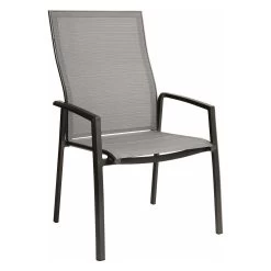 Stern Stapelsessel Kari Plus Aluminium Anthrazit Mit Bezug Textilen Silber