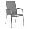 Stern Stapelsessel Mika Edelstahl/Bezug Textilen Leinen Grau/Aluminiumarmlehnen Anthrazit