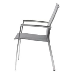 Stern Stapelsessel Mika Edelstahl/Bezug Textilen Leinen Grau/Aluminiumarmlehnen Anthrazit -Gartenmöbel Store stern stapelsessel mika edelstahl leinen grau 416930 04