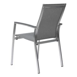 Stern Stapelsessel Mika Edelstahl/Bezug Textilen Leinen Grau/Aluminiumarmlehnen Anthrazit -Gartenmöbel Store stern stapelsessel mika edelstahl leinen grau 416930 05