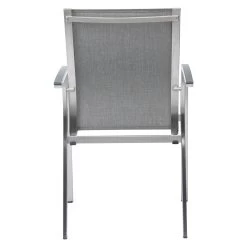 Stern Stapelsessel Mika Edelstahl/Bezug Textilen Leinen Grau/Aluminiumarmlehnen Anthrazit -Gartenmöbel Store stern stapelsessel mika edelstahl leinen grau 416930 06