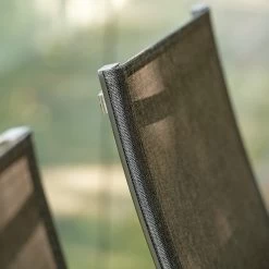 Stern Stapelsessel Mika Edelstahl/Bezug Textilen Leinen Grau/Aluminiumarmlehnen Anthrazit -Gartenmöbel Store stern stapelsessel mika edelstahl leinen grau 416930 10