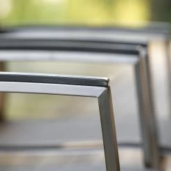 Stern Stapelsessel Mika Edelstahl/Bezug Textilen Leinen Grau/Aluminiumarmlehnen Anthrazit -Gartenmöbel Store stern stapelsessel mika edelstahl leinen grau 416930 12