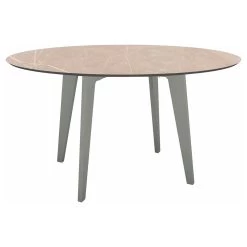 Stern Tisch Ø 134 Cm Aluminium Graphit Tischplatte Silverstar 2.0 Cream Marble