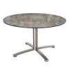 Stern Tisch Ø 134x74 Cm, Edelstahl Mit Tischplatte Silverstar 2.0, Tischunterkante 70cm, Dekor Zement