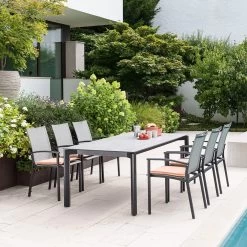 Stern Tischgestell 220x100 Cm Penta Aluminium Schwarz Matt Mit Nivelliersystem -Gartenmöbel Store stern tischgestell 220x100 alu schwarz penta 104064 9