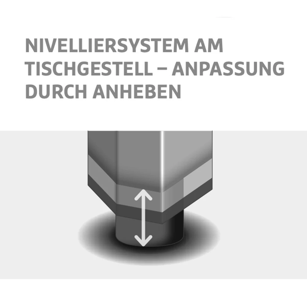 Stern Ausziehtisch 160/210x100 Cm Penta Aluminium Anthrazit Tischplatte Silverstar Zement Hell Mit Nivelliersystem 5 Stern Ausziehtisch 160/210x100 Cm Penta Aluminium Anthrazit Tischplatte Silverstar Zement Hell Mit Nivelliersystem – Bild 3