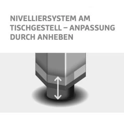 Stern Tischgestell 130x80 Cm Classic Aluminium Anthrazit Mit Nivelliersystem -Gartenmöbel Store stern tischgestell nivelliersystem 21