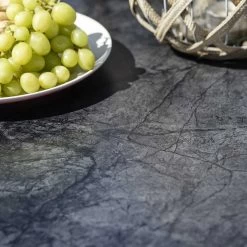 Stern 4x Sessel Artus Seidenschwarz Und Alu Schwarz Tischgestell 160x90 Mit Platte Dekor Dark Marble -Gartenmöbel Store stern tischplatte 160x90 silverstar dark marble 102323 3 1