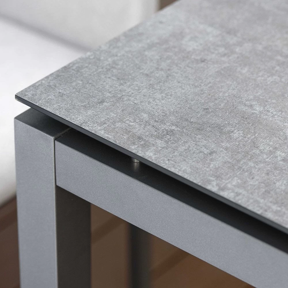 Stern Tischplatte Silverstar 2.0 80x80 Cm Dekor Metallic Grau 5 Stern Tischplatte Silverstar 2.0 80x80 Cm Dekor Metallic Grau – Bild 3