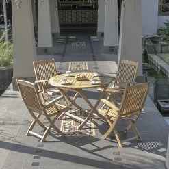 Zebra Tisch Poker 70 Cm Rund Massives Teak, Edelstahlbeschläge, Klappbar -Gartenmöbel Store zebra 2305 70cm rund poker tisch 3