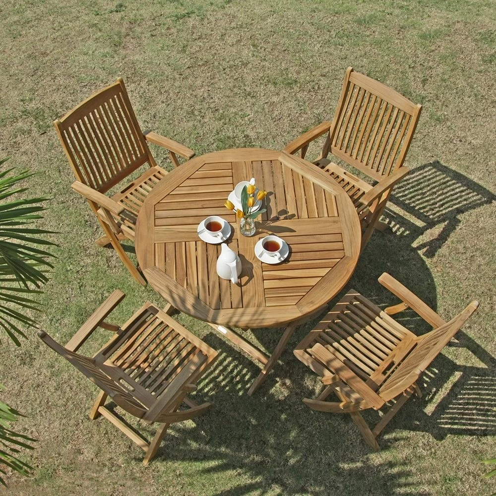 Zebra Tisch Poker 110 Cm Rund Massives Teak, Edelstahlbeschläge, Klappbar 5 Zebra Tisch Poker 110 Cm Rund Massives Teak, Edelstahlbeschläge, Klappbar – Bild 3