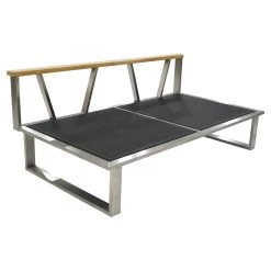 Zebra Belvedere Rahmen 2-Sitzer/Mittelteil Gestell Edelstahl, Ohne Armlehnen (ohne Polster) Inkl. Schutzhülle