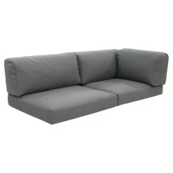 Zebra Belvedere Kissenset 2-Sitzer AL Rechts Zu 3652, 3 Rückenkissen, 2 Sitzpolster Bezug: Tuva Medium Grey