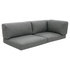 Zebra Belvedere Lounge Medium Grey Set Mit Kissen Tuva Medium Grey Inkl. Schutzhülle -Gartenmöbel Store zebra 3672 belvedere kissenset 2er rechts tuva medium grey 2 1