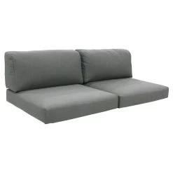 Zebra Belvedere Kissenset 2-Sitzer/Mittelteil Zu 3654+3655, 2 Rückenkissen, 2 Sitzpolster Bezug: Tuva Medium Grey