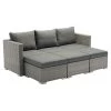 ZEBRA Jack Lounge COMFORT Geflecht SLATE Komplettset 5-teilig Mit Kissen In Dark Grey