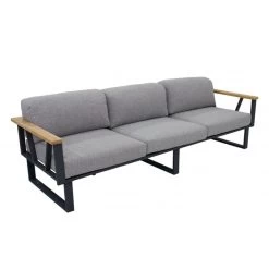 ZEBRA Belvedere Lounge Komplettset Bestehend Aus 3-Sitzer Und 2-Sitzer Sofa (Armlehne Links) Und Einem Kaffeetisch Gestell Graphite Inkl. Schutzhülle -Gartenmöbel Store zebra belvedere 3 sitzer edelstahl graphite 3681 1