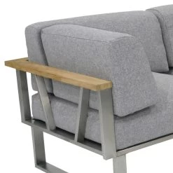 Zebra Belvedere Lounge Seitenkissen Links Olefin Grey