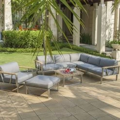 Zebra Belvedere Lounge Medium Grey Set Mit Kissen Tuva Medium Grey Inkl. Schutzhülle