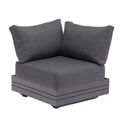 Zebra CUBO Lounge Set Aus Aluminium Graphit Inkl. Olefin-Kissen Dark Grey -Gartenmöbel Store zebra cubo lounge set 3