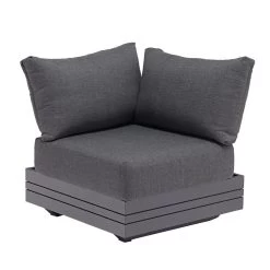 Zebra Cubo Loungeset Von Zebra 5-tlg. Aus Aluminium Graphit Inkl. Olefin-Kissen Dark Grey Mit 3-Sitzer -Gartenmöbel Store zebra cubo loungeset alu graphit olefin dark grey 51822 3