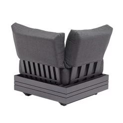 Zebra Cubo Loungeset 5-tlg. Aus Aluminium Graphit Inkl. Olefin-Kissen Dark Grey Mit 2-Sitzer -Gartenmöbel Store zebra cubo loungeset alu graphit olefin dark grey 51839 6