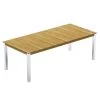 Zebra Derex Gartentisch 220 X100 Edelstahl Mit Tischplatte Recyceltes Teak