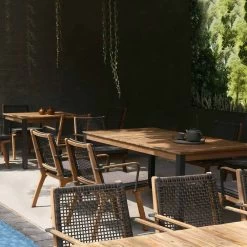 Zebra Derex Gartentisch 80x100cm Aluminium/Teak Graphit/Natur -Gartenmöbel Store zebra derex gartentisch 80x100cm aluminium teak 54975 4