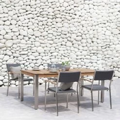 Zebra Derex Gartentisch 180x100cm Edelstahl/Teak Silber/Natur 10 Zebra Derex Gartentisch 180x100cm Edelstahl/Teak Silber/Natur -Gartenmöbel Store zebra derex gartentisch edelstahl ambient photo 2 1