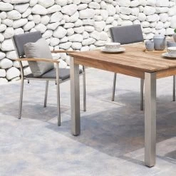 Zebra Derex Gartentisch 180x100cm Edelstahl/Teak Silber/Natur 12 Zebra Derex Gartentisch 180x100cm Edelstahl/Teak Silber/Natur -Gartenmöbel Store zebra derex gartentisch edelstahl ambient photo 4 1