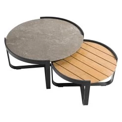 Zebra Fly Lounge 2x 3-Sitzer Olefin-Kissen Mixed-Grey Mit Lounge Hocker Und Lounge 2er Tisch-Set -Gartenmöbel Store zebra fly lounge 2x 3 sizter olefin mit lounge hocker und 2er set 55224 5