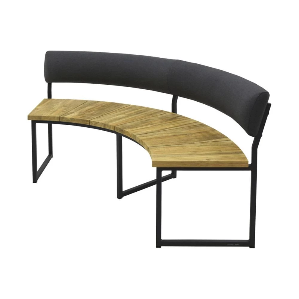 Zebra Onyx Alu Bank Aluminiumgestell Graphite, Recyceltes Teak Gebürstet, Wasserdichtes Tuvatextil, Turmalin Grey 4 Zebra Onyx Alu Bank Aluminiumgestell Graphite, Recyceltes Teak Gebürstet, Wasserdichtes Tuvatextil, Turmalin Grey – Bild 2