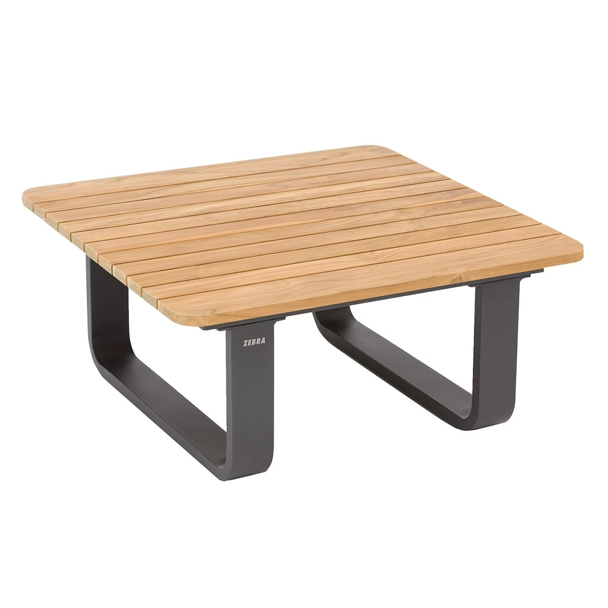 Zebra Park Lounge Kaffeetisch Gestell Aluminium Graphite Mit Teakholzplatte 3 Zebra Park Lounge Kaffeetisch Gestell Aluminium Graphite Mit Teakholzplatte