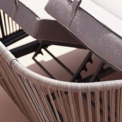 Zebra Pollux Lounge Daybed Plantagenteak Gebürstet, Aluminium Pulverb. Graphite, Wasserd. Sunny-Guard-Carrion-Gew. Milan Dove, Inkl. 4 Dekokissen -Gartenmöbel Store zebra pollux lounge daybed teak alu graphite 7326 4