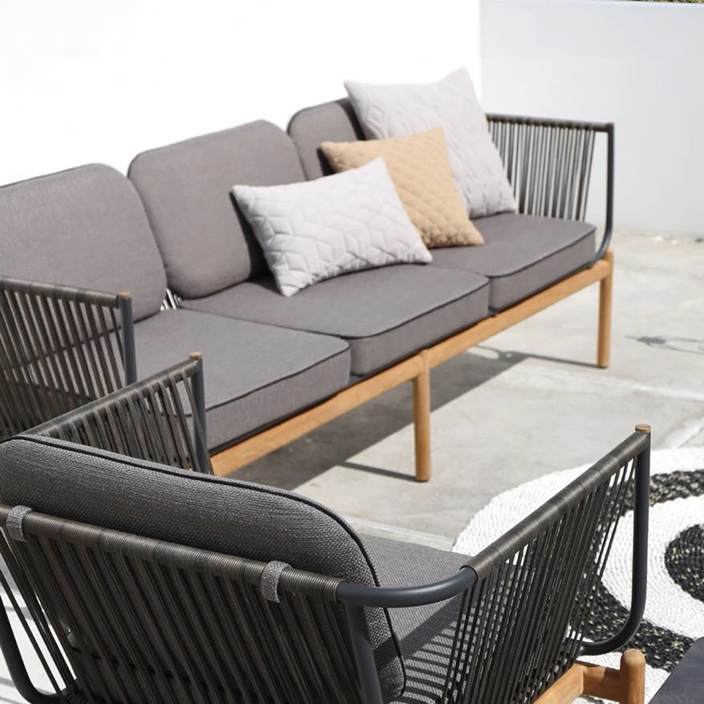 Zebra Pollux Loungeset 2-tlg. Teak/Rope Teak/Brown Brushed 4 Zebra Pollux Loungeset 2-tlg. Teak/Rope Teak/Brown Brushed – Bild 2