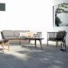 Zebra Pollux Loungeset Teak/Rope Teak/Brown Brushed Mit Lounge Hexa Kaffeetisch -Gartenmöbel Store zebra pollux loungeset 2 tlg teak brown brushed mit kaffeetisch 48683 1