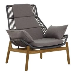 Zebra Pollux Loungeset Und Lounge Casual Sessel Teak/Rope Teak/Brown Brushed Mit Lounge Hexa Kaffeetisch -Gartenmöbel Store zebra pollux loungeset casual sessel teak brown brushed kaffeetisch 48690 5