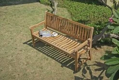 Zebra President Bank 160 Cm Massives Teak, Ergonomischer Rücken, 3-Sitzer, Edelstahlbeschläge -Gartenmöbel Store zebra president bank 160cm teak 24003 3