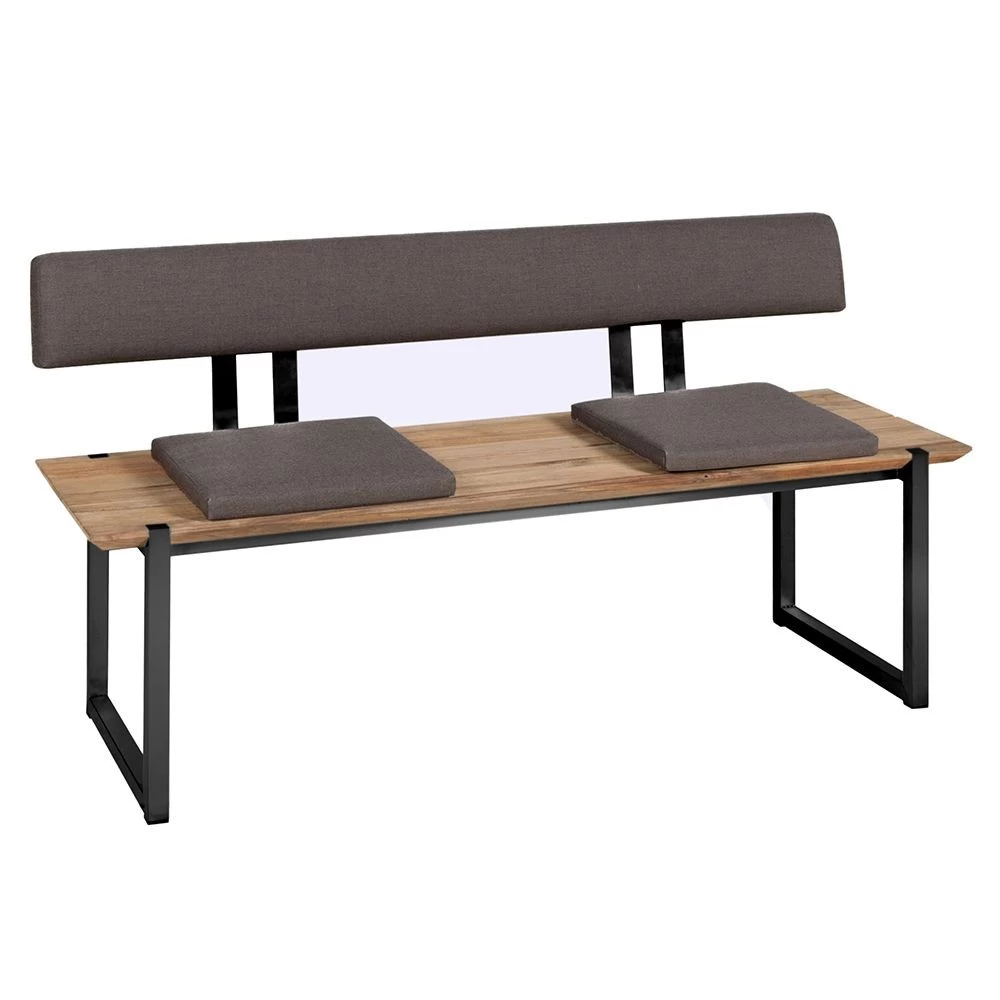 Zebra Quadux Alu Bank, 140 Cm Aluminium Graphite, Sitzfläche Recyceltes Teak Gebürstet 4 Zebra Quadux Alu Bank, 140 Cm Aluminium Graphite, Sitzfläche Recyceltes Teak Gebürstet – Bild 2